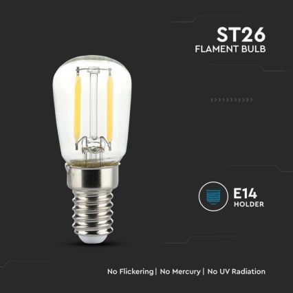 Żarówka LED FILAMENT ST26 E14/2W/230V 4000K