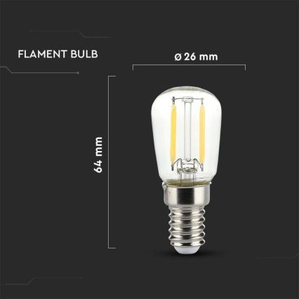 Żarówka LED FILAMENT ST26 E14/2W/230V 4000K
