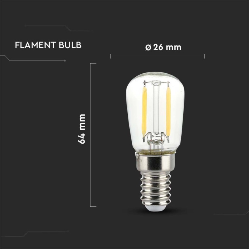 Żarówka LED FILAMENT ST26 E14/2W/230V 4000K