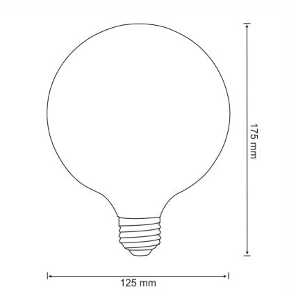 Żarówka LED FILAMENT VINTAGE E27/4W/230V 125x180mm 2200K