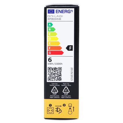 Żarówka LED filamentowa T25 E14/6W/230V 3000K - BRILAGI