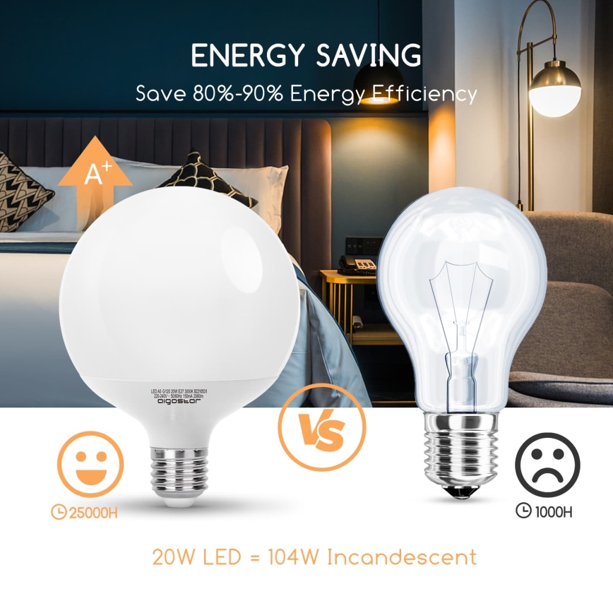 Żarówka LED G120 E27/20W/230V 3000K - Aigostar