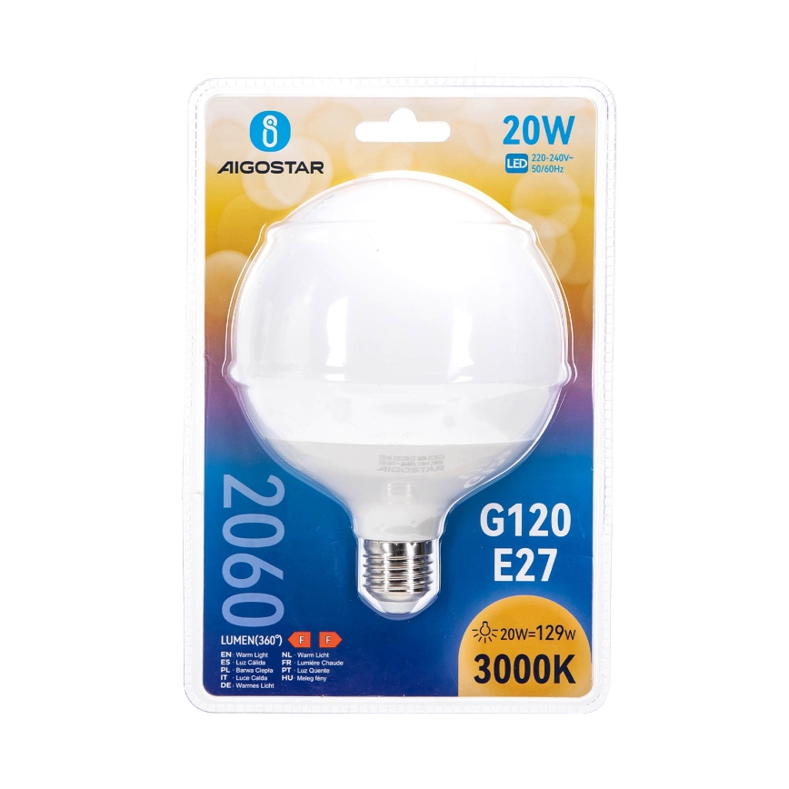 Żarówka LED G120 E27/20W/230V 3000K - Aigostar