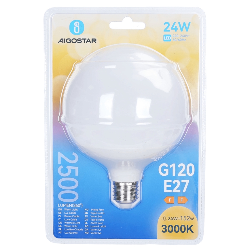Żarówka LED G120 E27/24W/230V 3000K - Aigostar