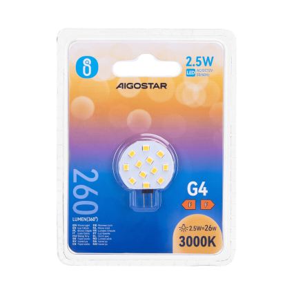 Żarówka LED G4/2,5W/12V 3000K - Aigostar