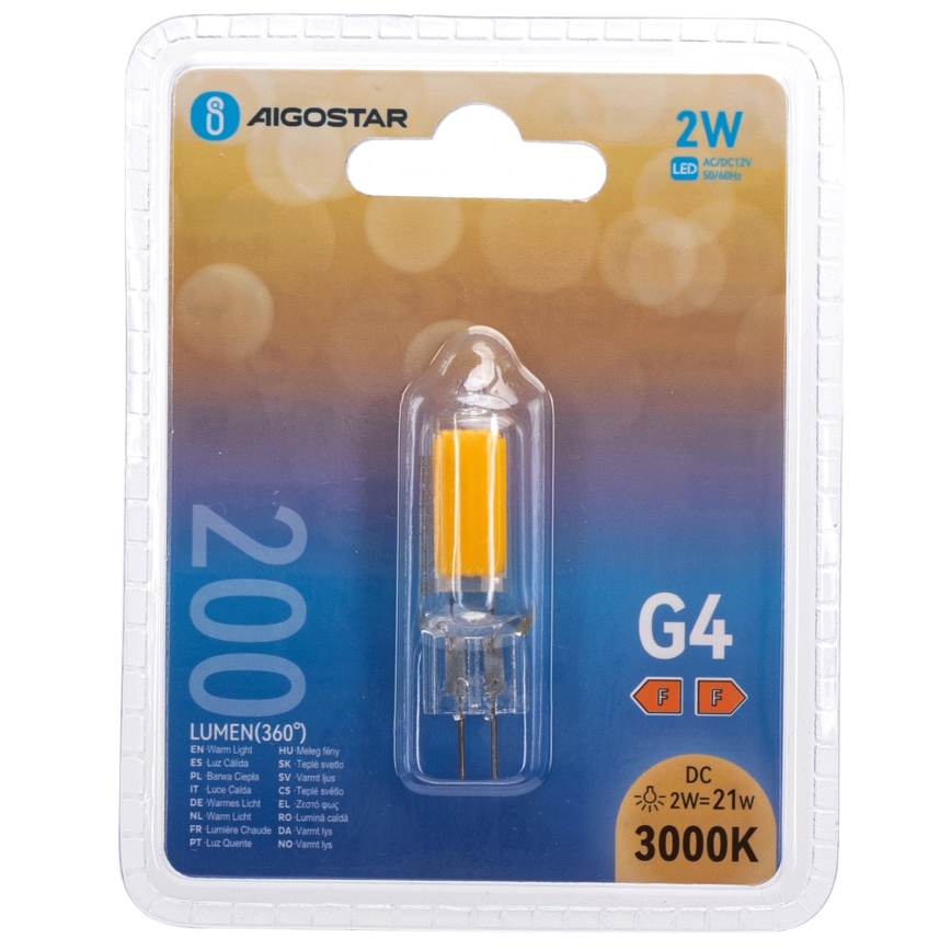 Żarówka LED G4/2W/12V 3000K - Aigostar