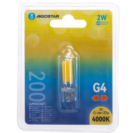 Żarówka LED G4/2W/12V 4000K - Aigostar
