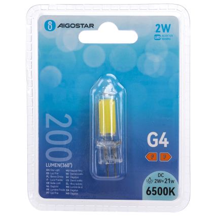 Żarówka LED G4/2W/12V 6500K - Aigostar