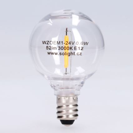 Żarówka LED G40 E12/0,6W/24V 3000K - Brilagi