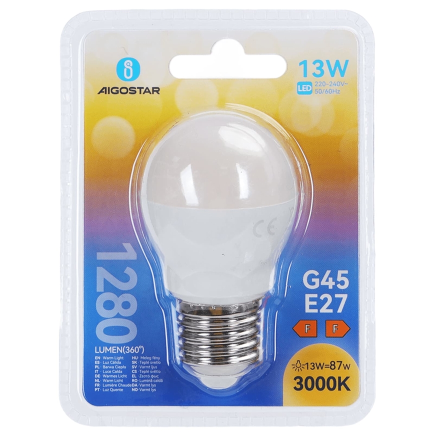 Žarówka LED G45 E27/13W/230V 3000K - Aigostar