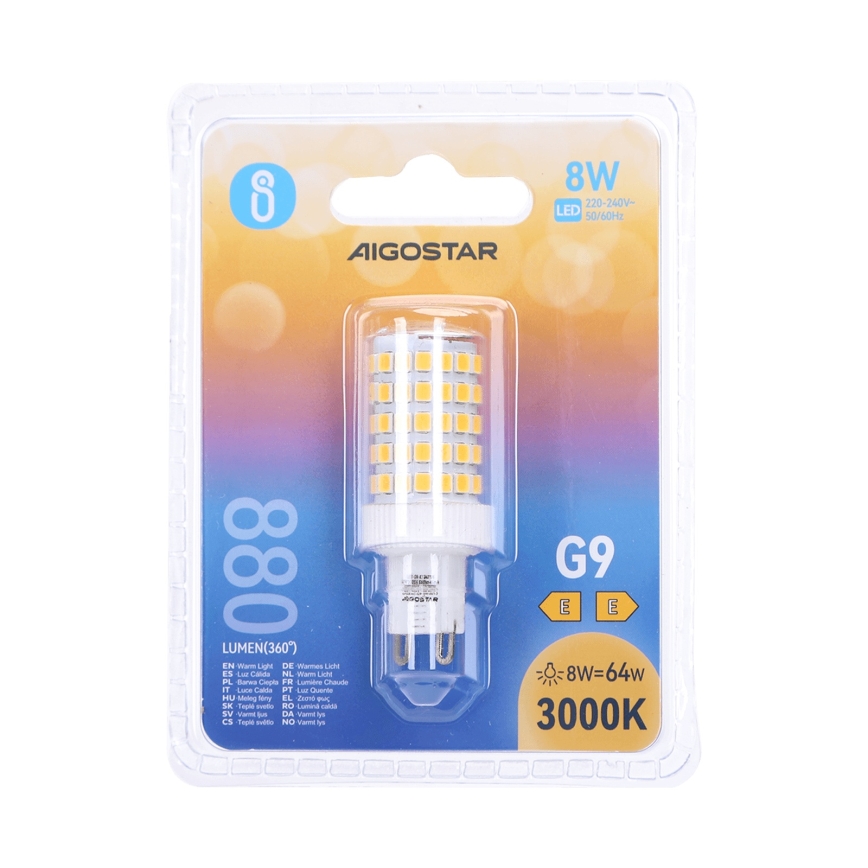 Žarówka LED G9/8W/230V 3000K - Aigostar