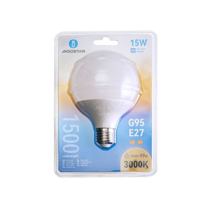Żarówka LED G95 E27/15W/230V 3000K - Aigostar