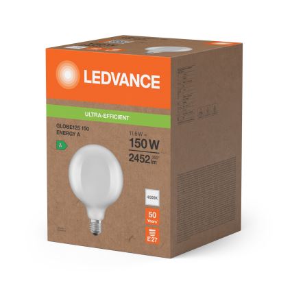 Žarówka LED GLOBE CLASSIC FILAMENT G125 E27/11,6W/230V 4000K - Ledvance