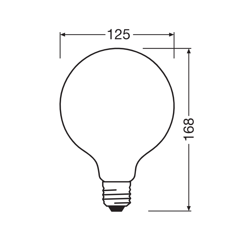Žarówka LED GLOBE CLASSIC FILAMENT G125 E27/11,6W/230V 4000K - Ledvance