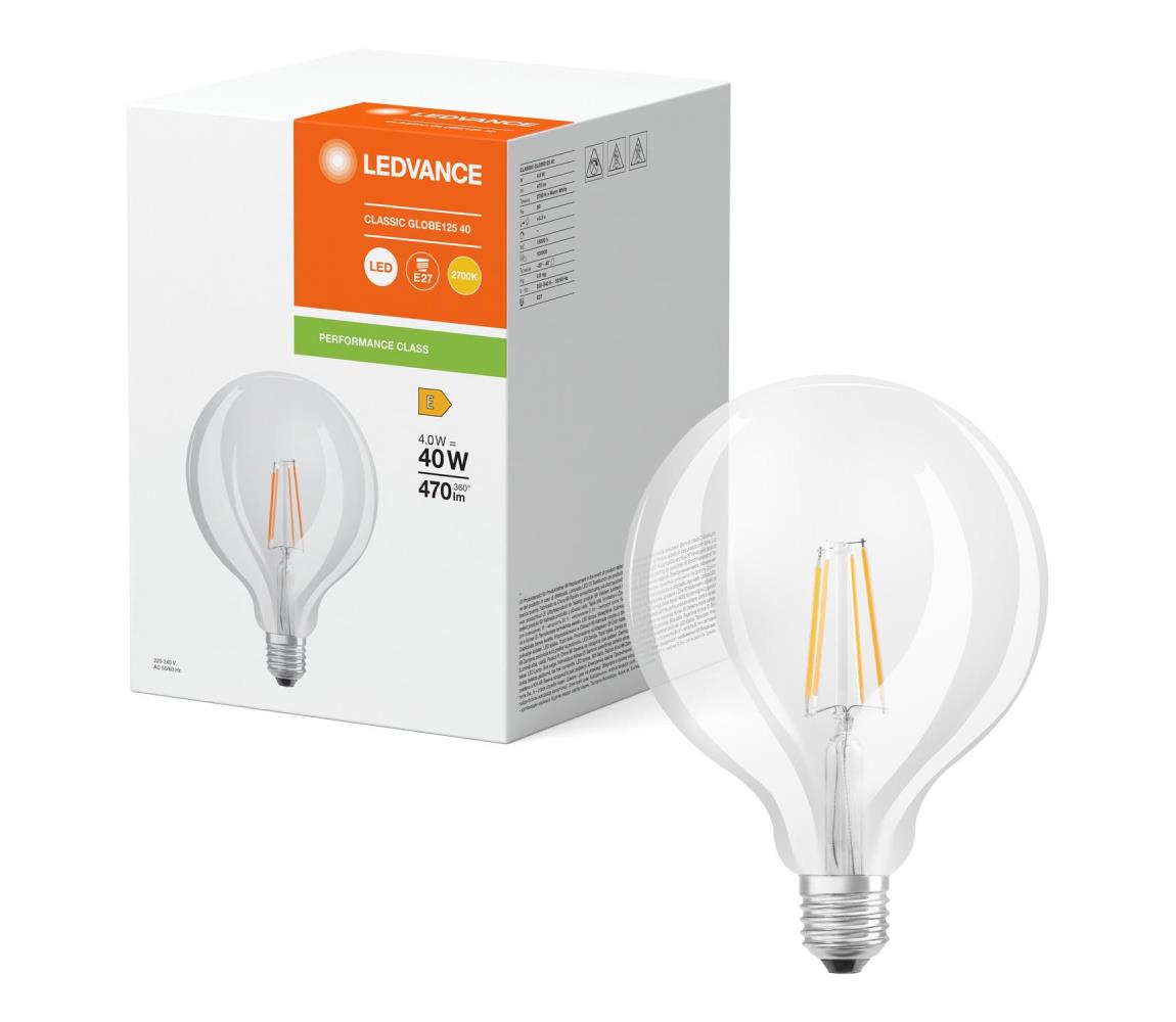 Żarówka LED GLOBE CLASSIC FILAMENT G125 E27/4W/230V 2700K - Ledvance