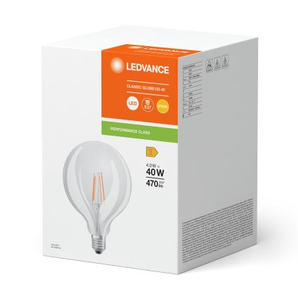Żarówka LED GLOBE CLASSIC FILAMENT G125 E27/4W/230V 2700K - Ledvance