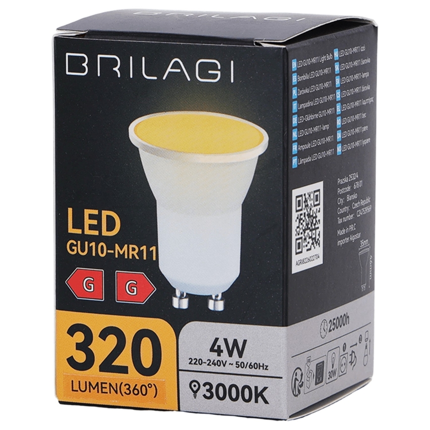 Żarówka LED MR11 GU10/4W/230V 3000K - BRILAGI