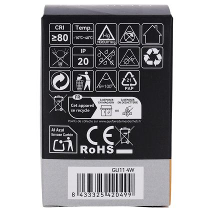 Żarówka LED MR11 GU10/4W/230V 3000K - BRILAGI