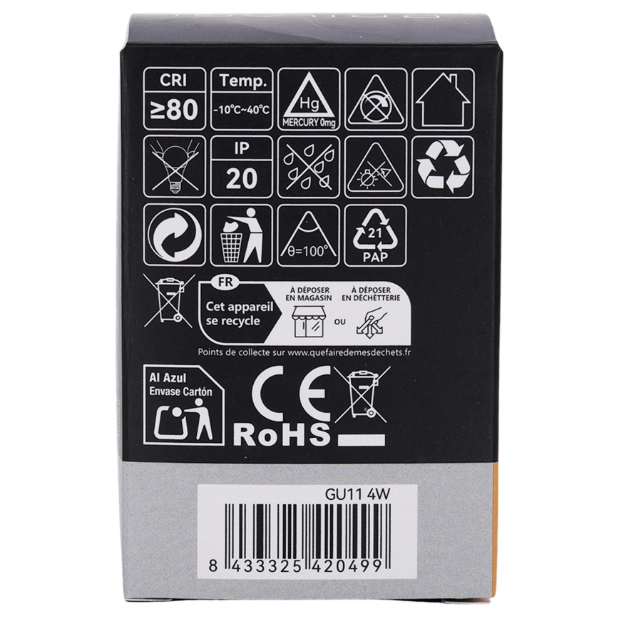 Żarówka LED MR11 GU10/4W/230V 3000K - BRILAGI