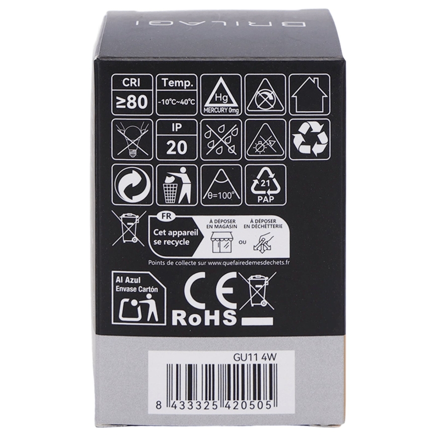 Žarówka LED MR11 GU10/4W/230V 3000K czarna - BRILAGI