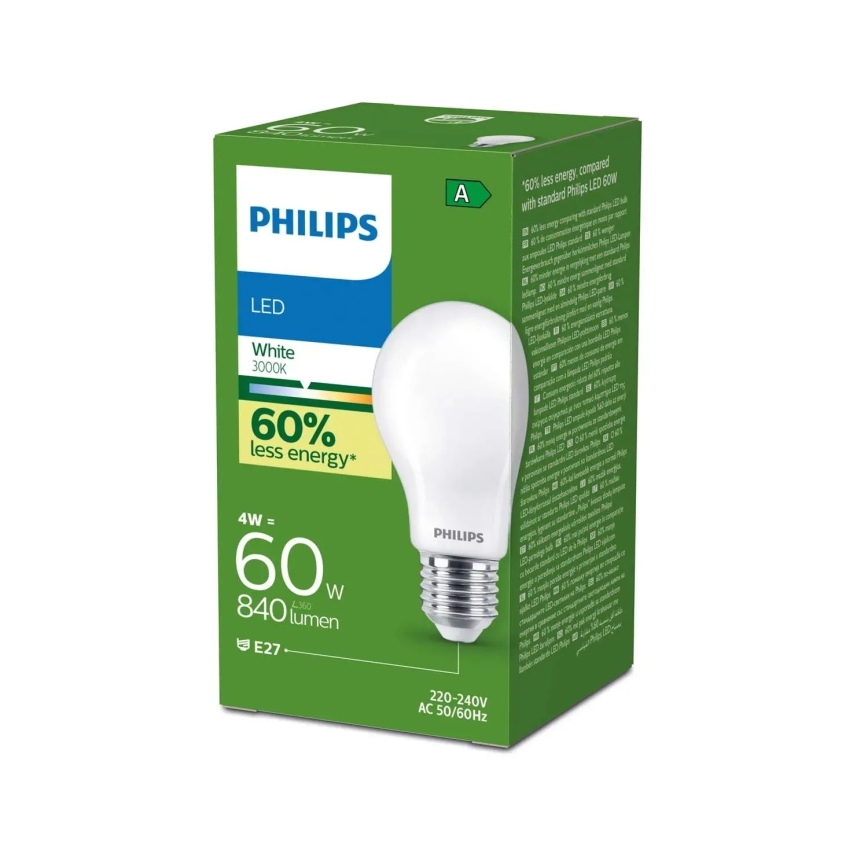 Żarówka LED Philips ULTRAEFFICIENT A60 E27, 4 W, 230 V, 3000 K