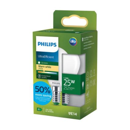 Żarówka LED Philips ULTRAEFFICIENT P45 E14/1,2W/230V 2700K