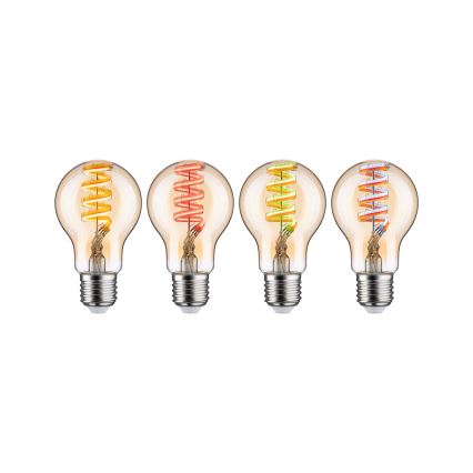Żarówka LED RGBW ściemnialna FILAMENT E27/6,3W/230V 2200-6500K - Paulmann 29156