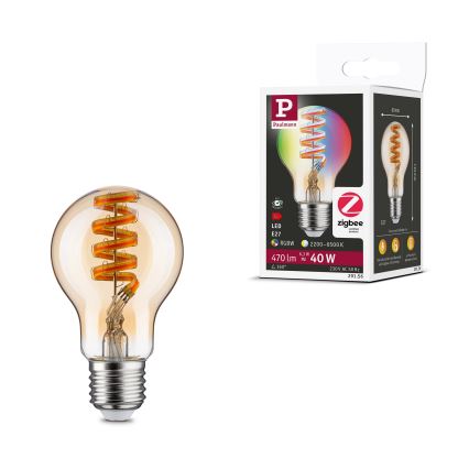 Żarówka LED RGBW ściemnialna FILAMENT E27/6,3W/230V 2200-6500K - Paulmann 29156