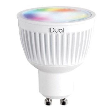 Żarówka LED RGBW ściemnialna iDual GU10/7W/230V 2200-6500K