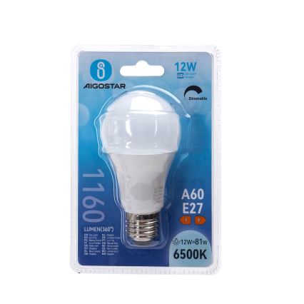 Žarówka LED ściemnialna A60 E27/12W/230V 6500K - Aigostar