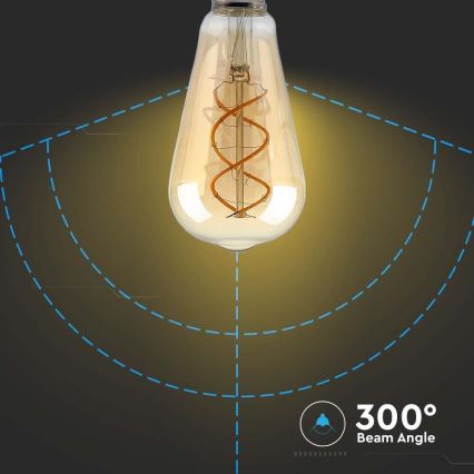 Żarówka LED ściemnialna FILAMENT ST64 E27/4,8W/230V 1800K