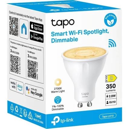 Żarówka LED ściemnialna GU10/2,9W/230V 2700K Wi-Fi - TP-Link