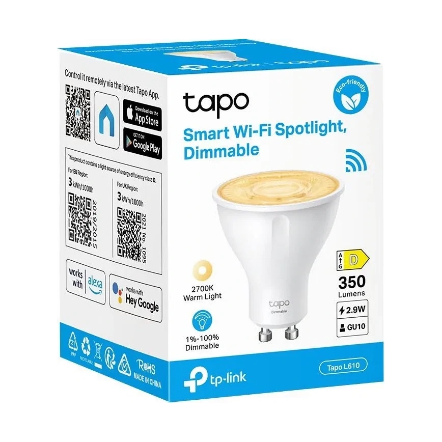 Żarówka LED ściemnialna GU10/2,9W/230V 2700K Wi-Fi - TP-Link
