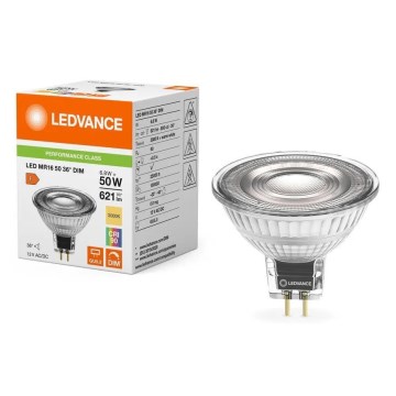 Žarówka LED ściemnialna MR16 GU5,3/6,8W/12V 3000K 36° CRI 90 - Ledvance