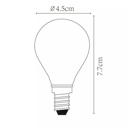 Żarówka LED ściemnialna P45 E14/4W/230V - Lucide 49022/04/60