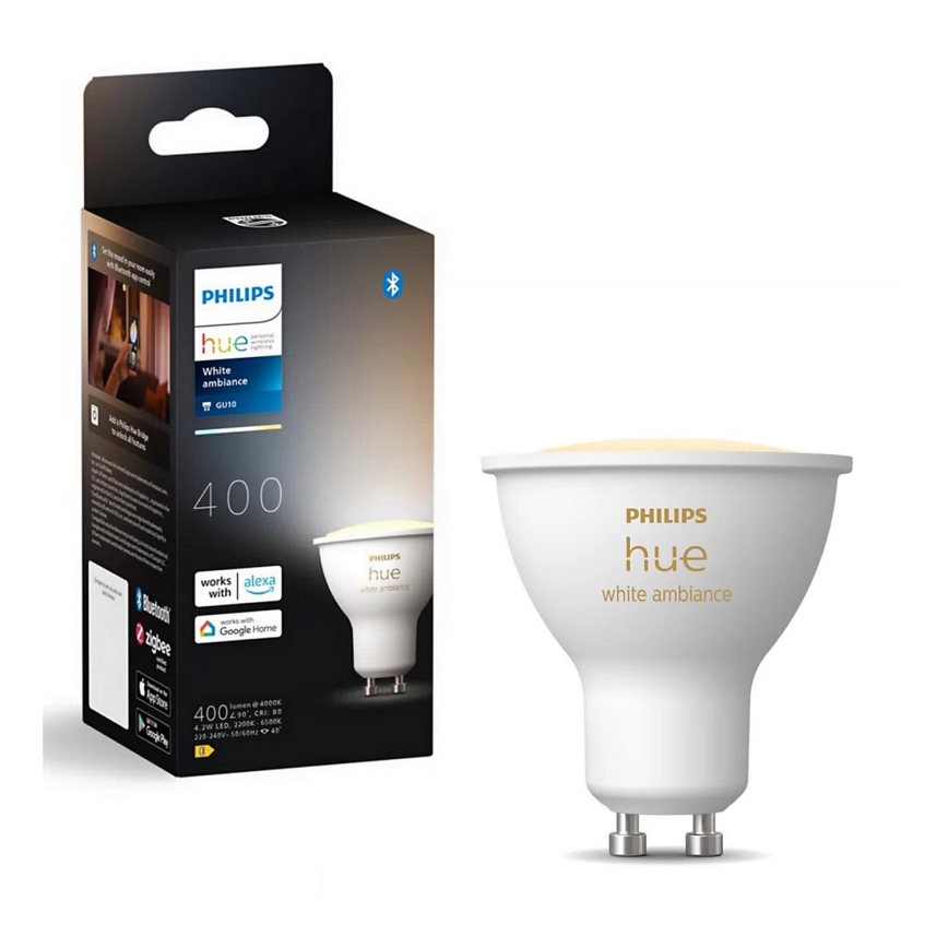 Żarówka LED ściemnialna Philips Hue WHITE AMBIANCE GU10/4,2W/230V 2200-6500K