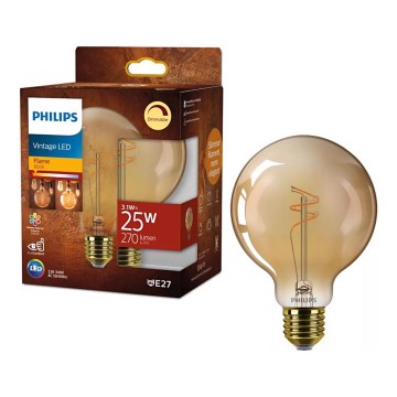 Żarówka LED ściemnialna VINTAGE Philips G95 E27/3,1W/230V 1800K