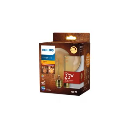 Żarówka LED ściemnialna VINTAGE Philips G95 E27/3,1W/230V 1800K