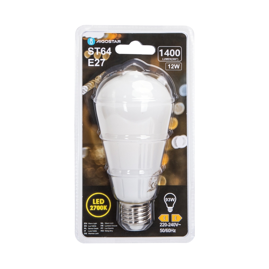Žarówka LED ST64 E27/12W/230V 320° 2700K - Aigostar