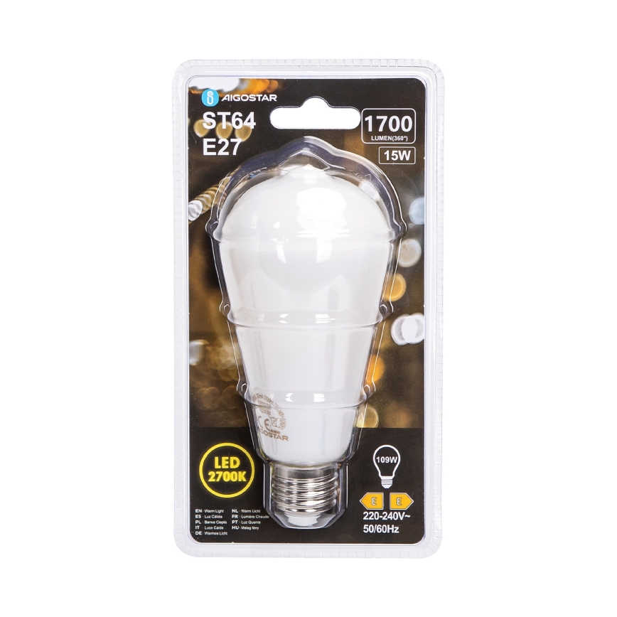 Żarówka LED ST64 E27/15W/230V 320° 2700K - Aigostar