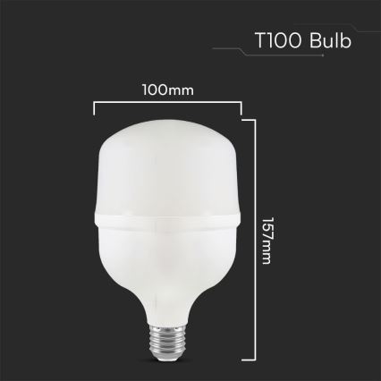 Żarówka LED T100, trzonek E40/E27, 30W, 230V, 6500K
