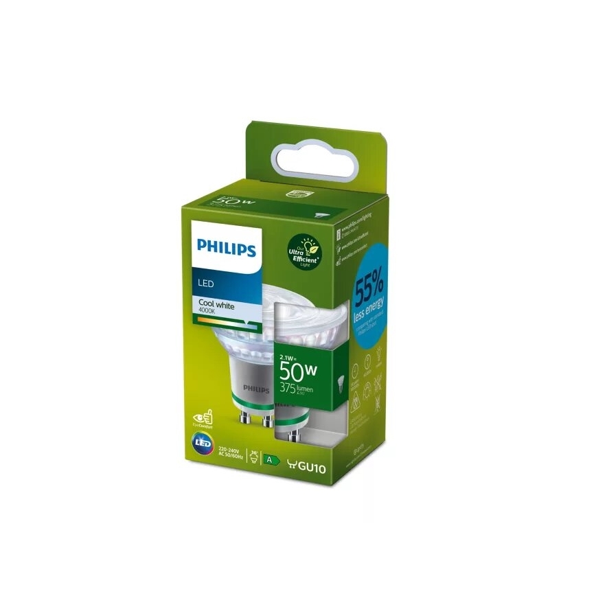 Żarówka LED ULTRAEFFICIENT Philips PAR16 GU10/2,1W/230V 4000K