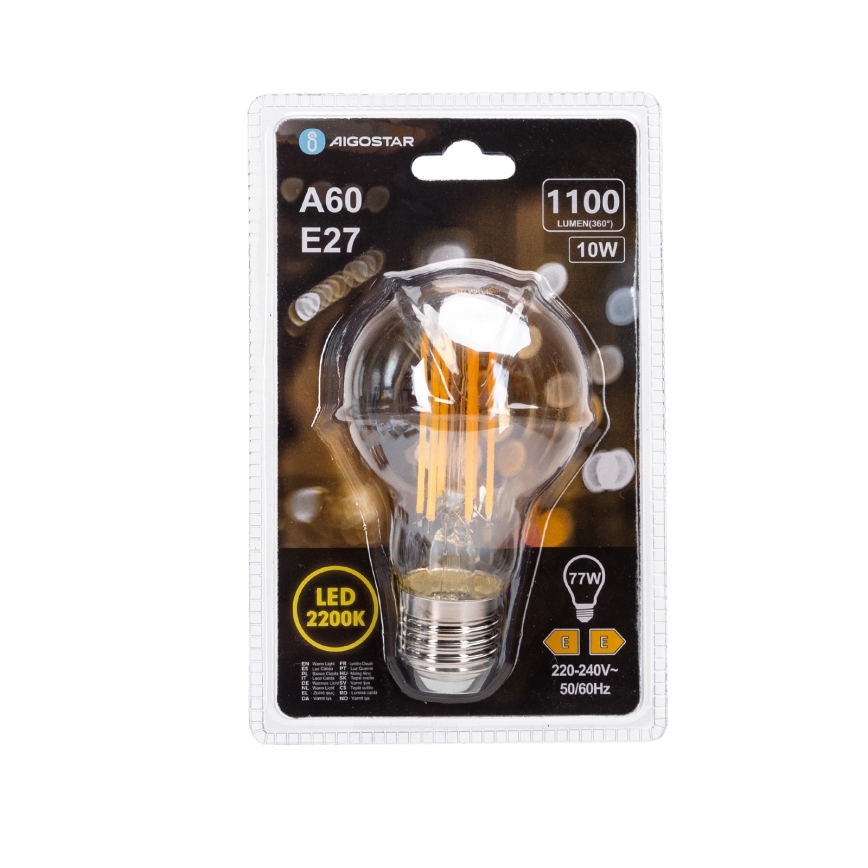 Żarówka LED VINTAGE A60 E27/10W/230V 2200K - Aigostar