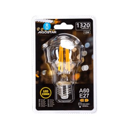 Żarówka LED VINTAGE A60 E27/12W/230V 2200K - Aigostar