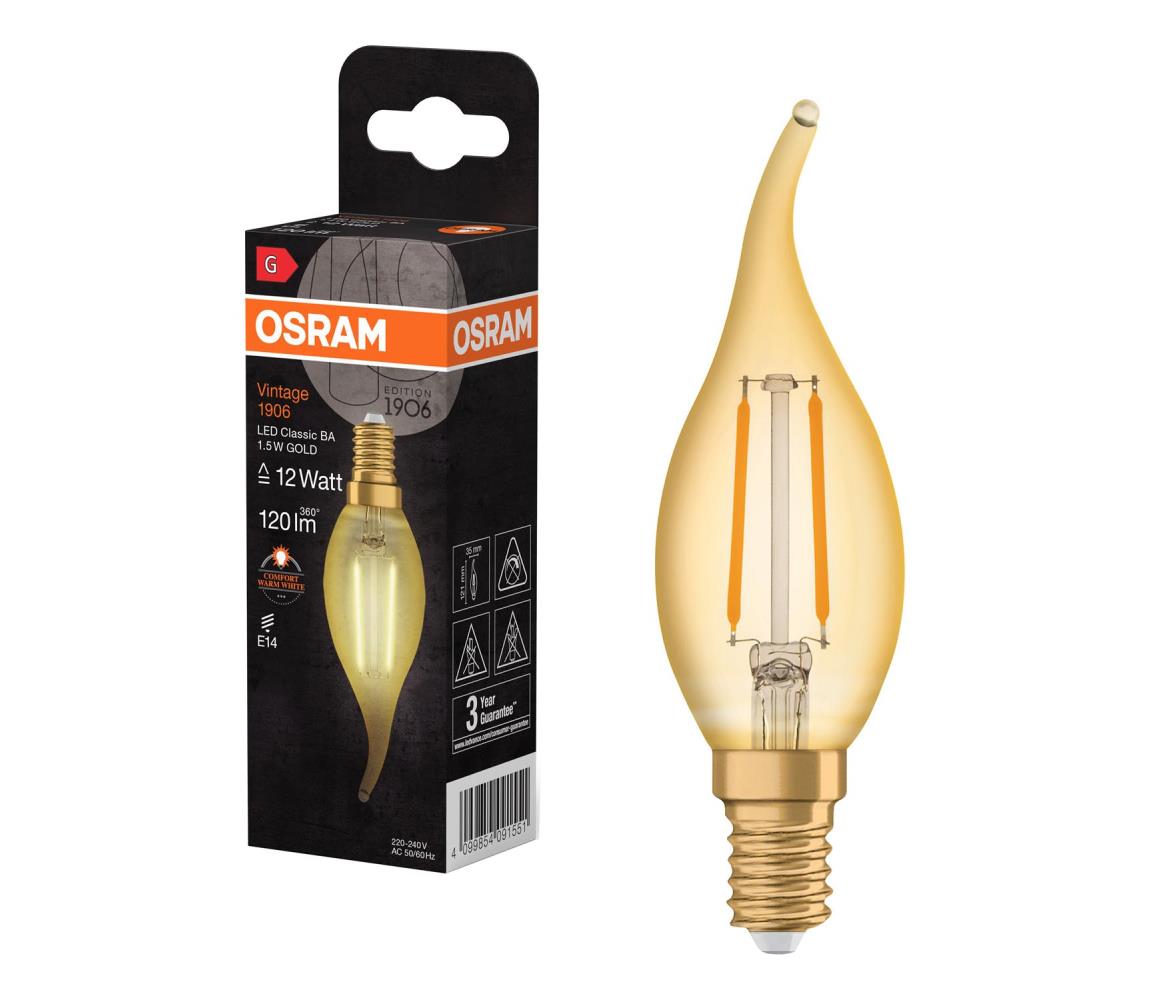 Žarówka LED VINTAGE FILAMENT E14/1,5W/230V 2400K - Osram