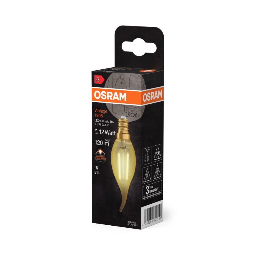 Žarówka LED VINTAGE FILAMENT E14/1,5W/230V 2400K - Osram