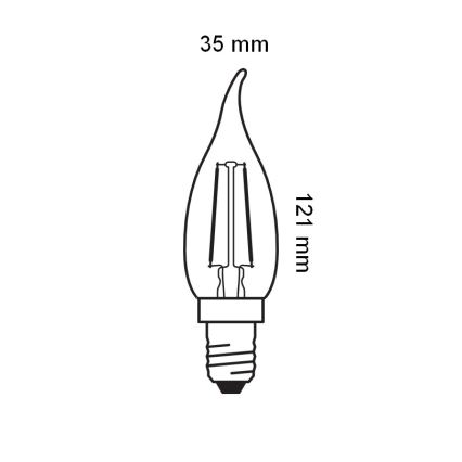 Žarówka LED VINTAGE FILAMENT E14/1,5W/230V 2400K - Osram