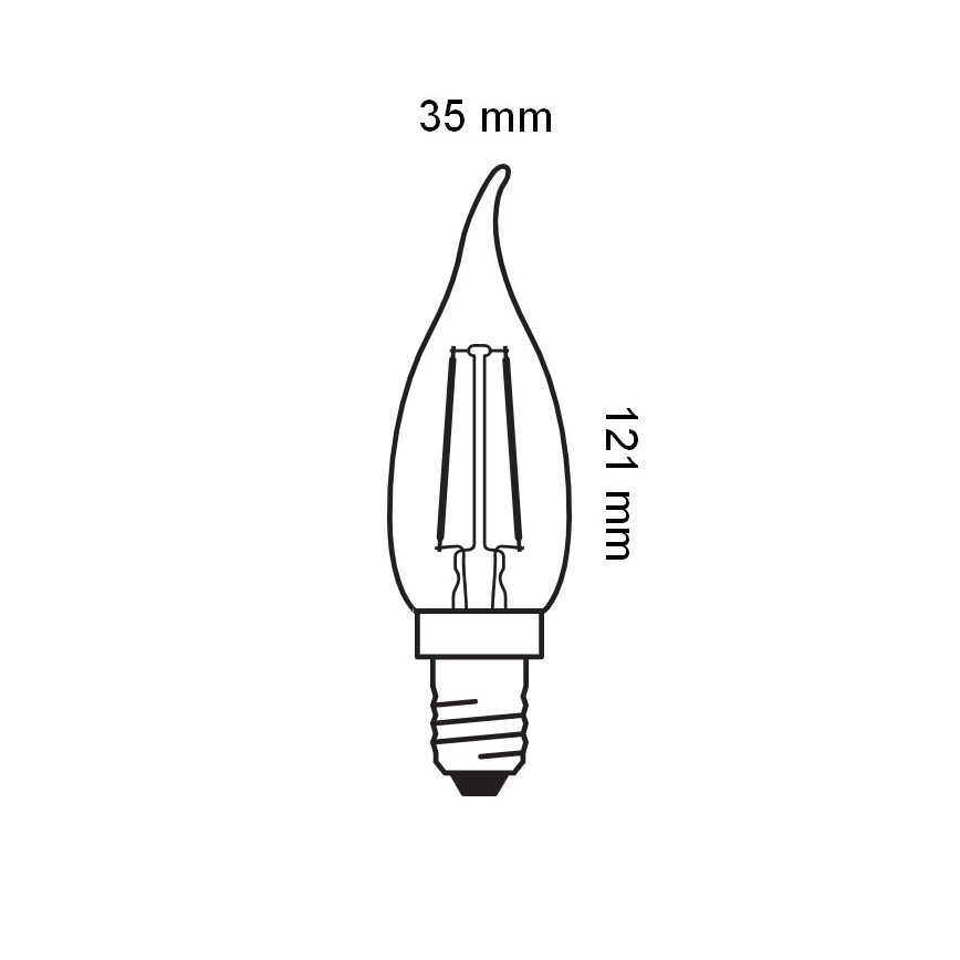 Žarówka LED VINTAGE FILAMENT E14/1,5W/230V 2400K - Osram