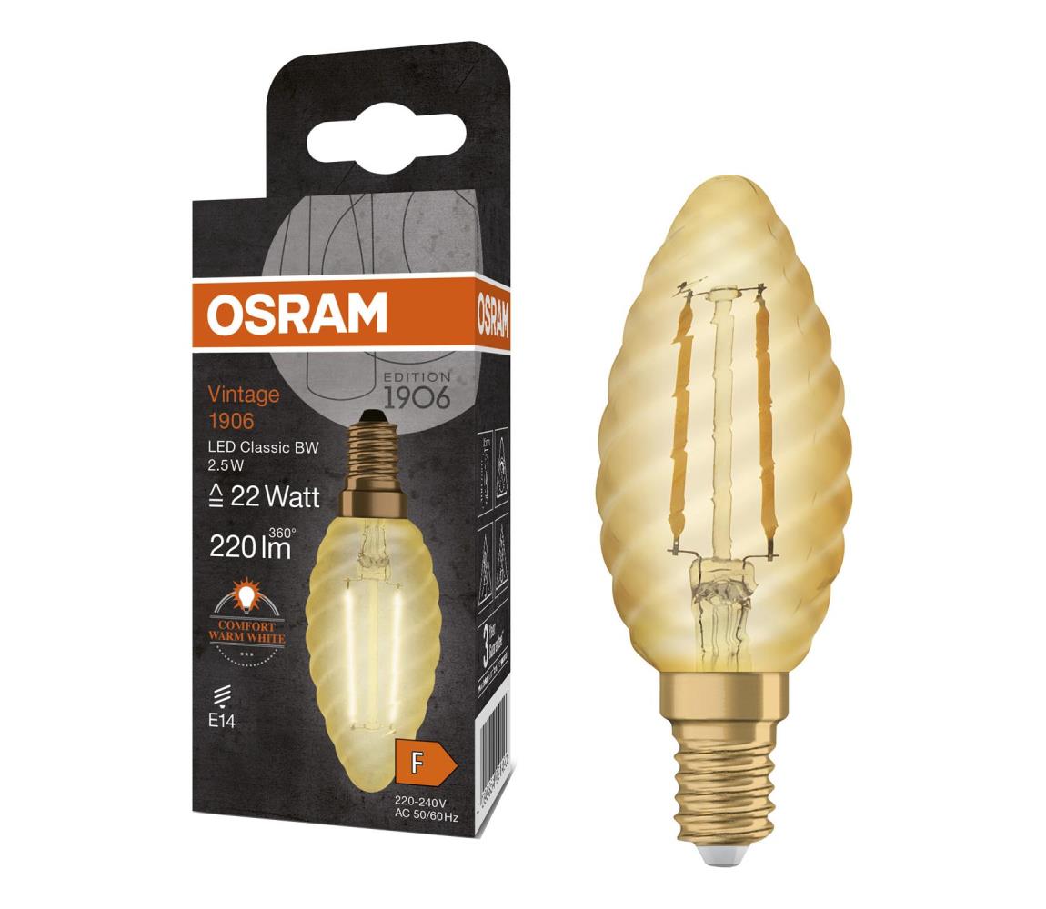Żarówka LED VINTAGE FILAMENT E14/2,5W/230V 2400K - Osram