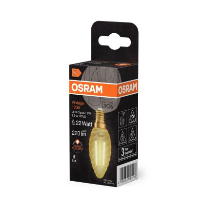 Żarówka LED VINTAGE FILAMENT E14/2,5W/230V 2400K - Osram